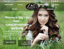 Tablet Screenshot of lillysspasalon.com